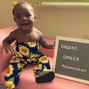 Sunflower halter romper